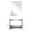 Meuble-lavabo blanc l 24 po x P 22 po avec miroir de 18 po - rangement spacieux, entièrement assemblé, installation facile avec miroir de 24 po x 22 po-1711716344