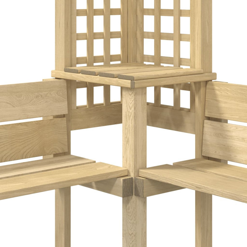 Naeem Solid Wood Pine Outdoor Bench