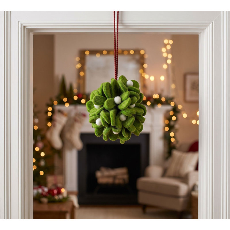Mistletoe Ball Holiday Shaped Ornament