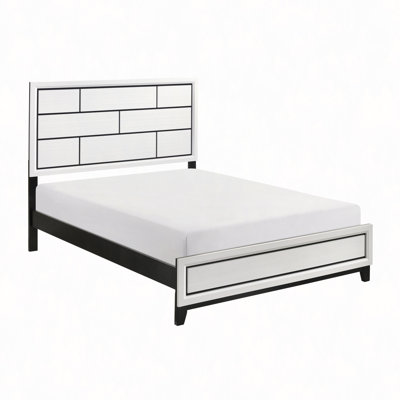 Bed 1Pc Wooden Bedroom Furniture Line Design