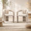 Ensemble confortable de chaises d'appoint rembourrées en velours pour divers espaces-1885463211