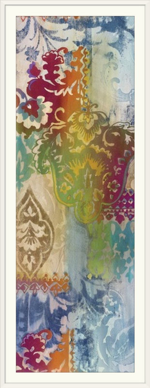 « panel ii », impression Persian Nights, Cadre blanc, H 44 po x l 20 po x P 1 po