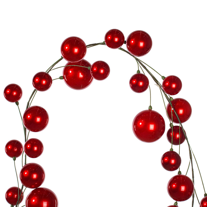  10' Red Ball Branch Garland.
