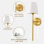 Appliques murales à piles (ampoules incluses), lampes murales rechargeables avec ampoules à distance à intensité variable détachables, 12 lumières murales sans fil à 3 couleurs RVB et 3 températures de couleur