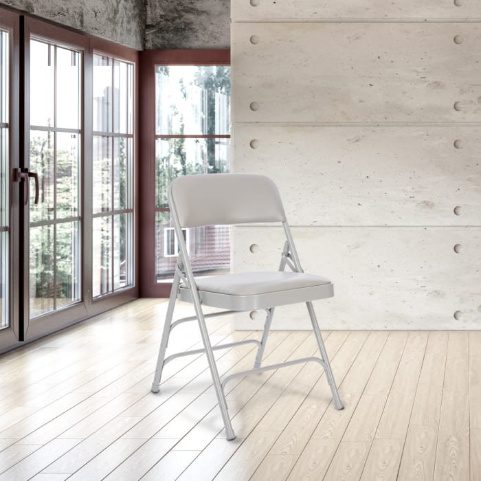 Bernadine Vinyl Triple Brace Folding Chair (Set of 4) Hampden Furnishings 