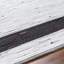 Tessica rayé tissé à plat à la main recyclé P.E.T. Tapis blanc / noir-874019021