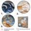Crème astrologie nébuleuse marbre VI - formes abstraites, impression sur toile-1258413716-1258413705