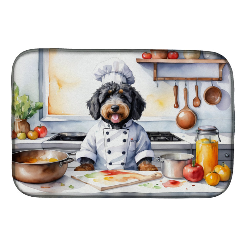 Tapis de séchage Bernedoodle The Chef