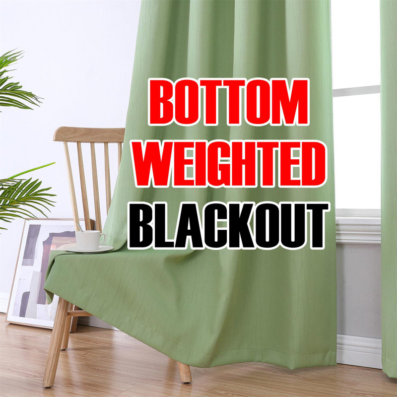 Rideau occultant embossé, Sage Green, 50" W x 84" L