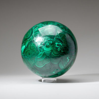 Genuine Polished Large Malachite Sphere (16.8 lbs)
