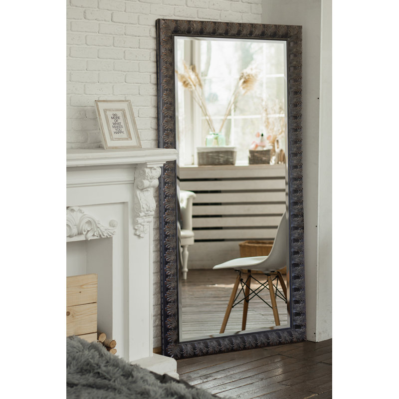 Miroir mural à plumes biseautés, H 67 po x l 32 po