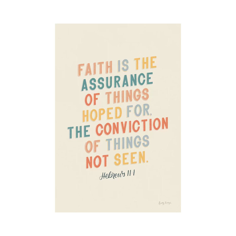 Bible Saying V by Becky Thorns - Wrapped Canvas Print, 20.32 cm H x 30.48 cm W