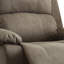 Fauteuil inclinable gris poli avec accoudoirs coussinés