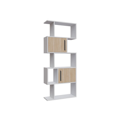 172.7cm H Baptistin Geometric Bookcase