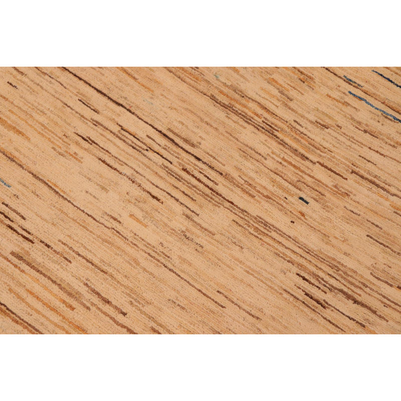 Tapis brun clair unique de 7 pi 9 po x 9 pi 6 po Baeden