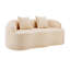 Canapé courbé avec 2 coussins pour petit espace, salon, chambre à coucher-244069355