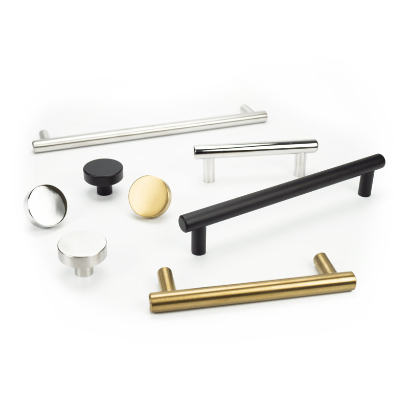 Polished Stainless Steel 6" Bar Drawer Pull with Mounting Hardware