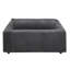 Chaise longue en velours côtelé gris foncé - 2 coussins en mousse D28 / d33