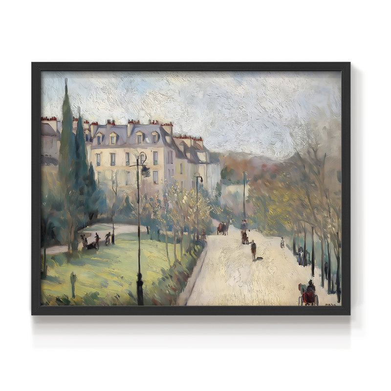 Paysage, série XXVII, reproduction encadrée, Noir, noir, noir, noir, 16" H x 20" W