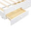 Lit de jour pleine grandeur avec lit gigogne simple et tiroirs, pleine grandeur, blanc (VIEUX SKU: LP000341AAK)-974280405