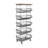 15.8'' W x 45.5"H Utility Cart 6-Tier Multifunctional Storage Rack with Top Shelf & Wheels-79616008