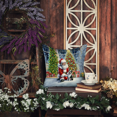 Moments With Santa Other/No Pattern Outdoor Throw Pillow