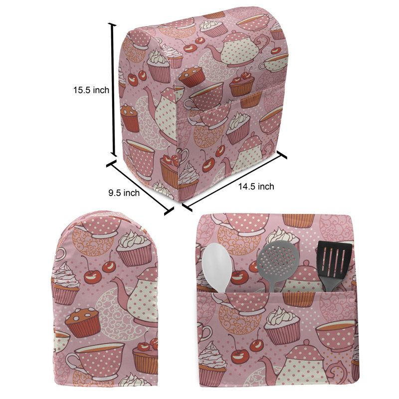 Housse pour batteur sur socle East Urban Home rose / orange / rouge