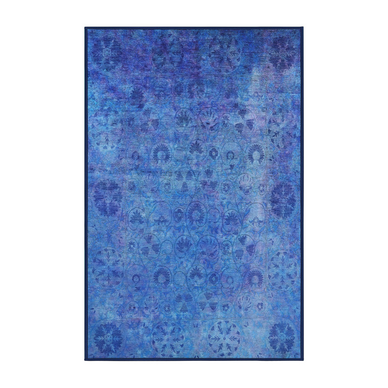 Tapis floral bleu, Rectangle 8 pi x 12 pi