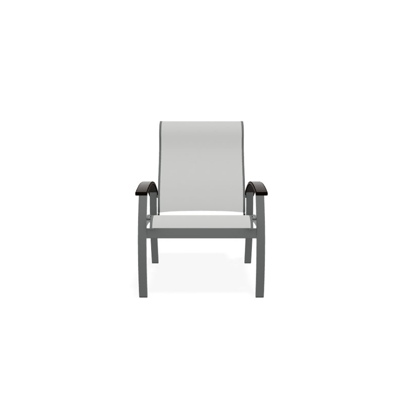 Chaise de patio Askar, Blanc 6D Sunbrella®, Noir, Graphite texturé