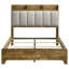 Ensemble de lit raffiné rustique Oakhaven (1 lit + 1 commode + 1 miroir)