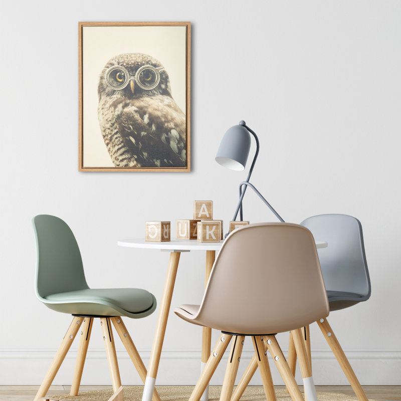 «Owl» par Emiko et Mark Franzen, reproduction d'art sur toile encadrée