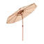Parasol de patio en chaume à 2 niveaux 9 pieds Tiki