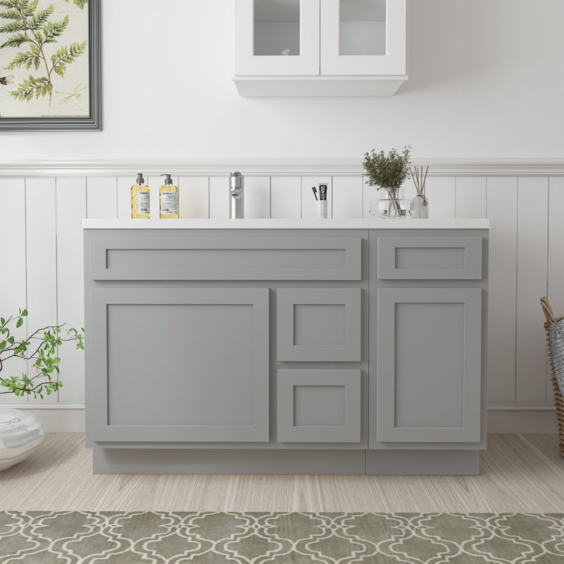 51'' Single Bathroom Vanity Base Only, Gray