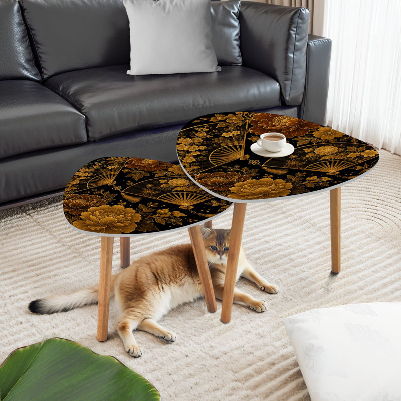 Ensemble de 2 tables basses gigognes Triangle