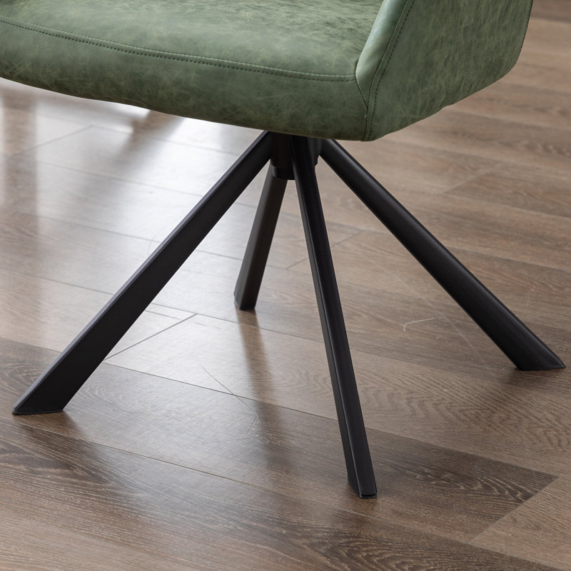 Chaise de bureau pivotante en similicuir Khac , Vert