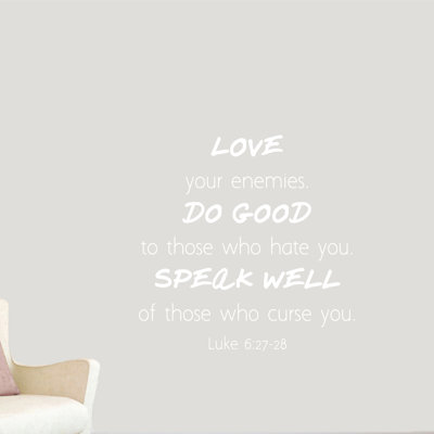 Décalcomanie murale love your ennemis Wicklund