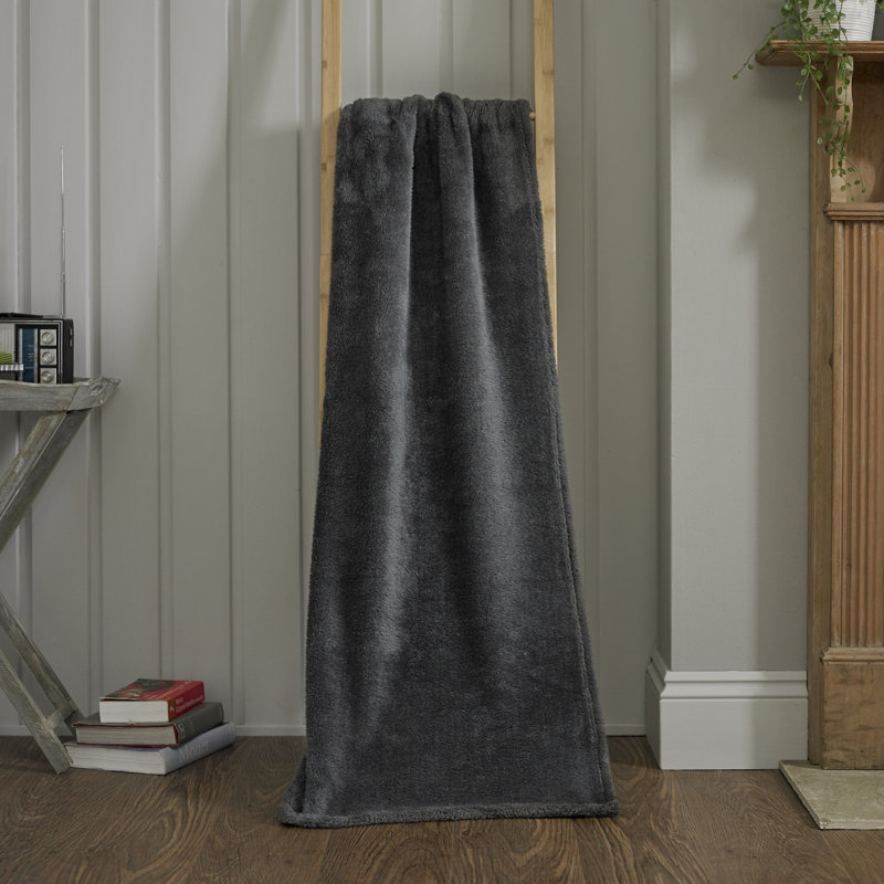 Plain Weave / Muslin Throw Blanket, Charcoal
