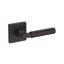 Lake Forest Passage Lever with Contemporary Square Rose in Satin Nickel-908644749