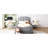 Gray Twin Size Daybed With Elegant Stripe Headboard - & Gorgeous Upholstery And Classy Robust Decoration-230871561