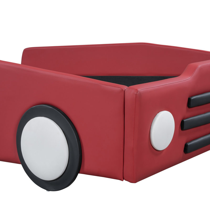 Lit plateforme avec roulettes Race, Rouge