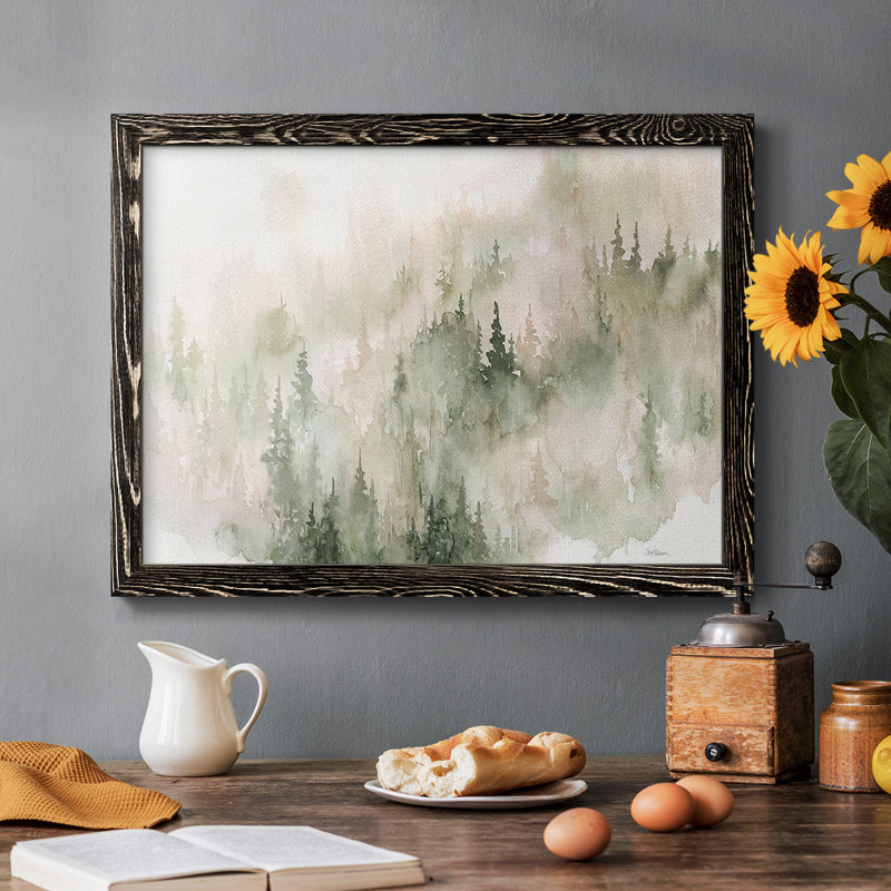 Misty Mountain Sides, reproduction d'art sur toile, H 14 po x l 20 po x P 1,5 po, Noir