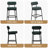Emielia  Modern Counter Height Bar Stools , 28 Inch Upholstered Barstools with Curved Open Back & Round Seat, Plush Bouclé Fabric Bar Chairs for Kitchen Island, Dining Counter & Home Bar, Comfortable & Stylish-987832743