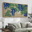«Green and Blue Leaves Silhouette Floral Botanical», reproduction sur toile-98042305-111176171