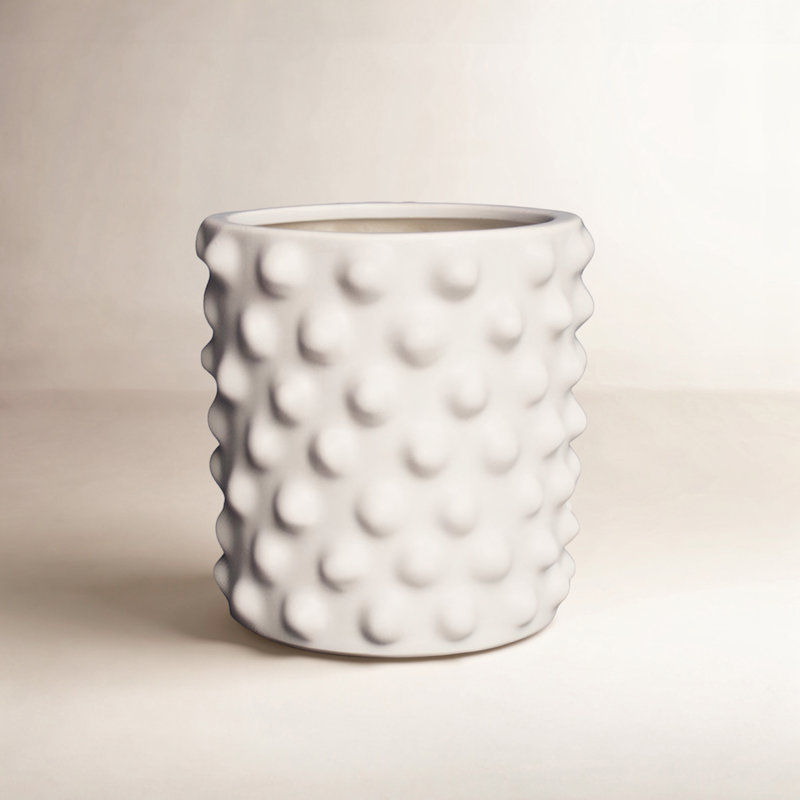 Cloudy Ceramic Pot Planter, 5.12" H x 5.91" W x 5.91" D, Gray Beige
