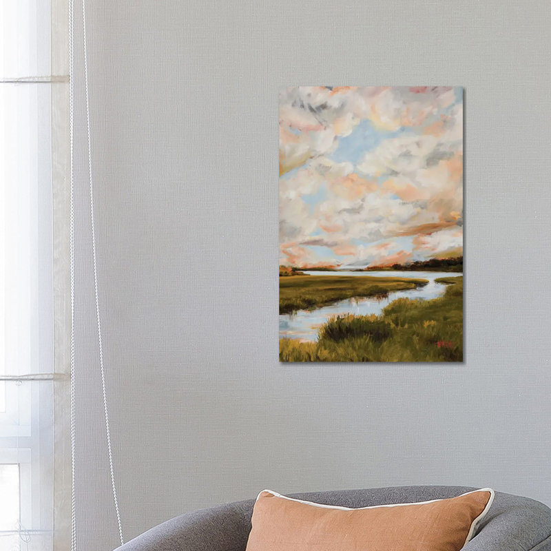 Warm Clouds Over The Marsh by April Moffatt iCanvas, Wrapped Canvas, 26" H x 18" W x 1.5" D
