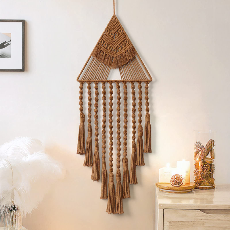 Handmade Cotton Wall Decor, Brown