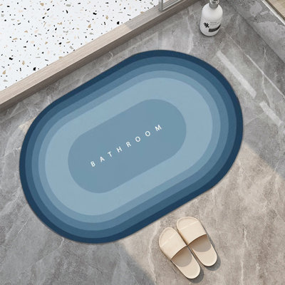  Tapis de salle de bain Tapis de salle de bain en caoutchouc souple Diatomite