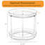  Plateau tournant transparent à 2 niveaux avec 2 platines plates