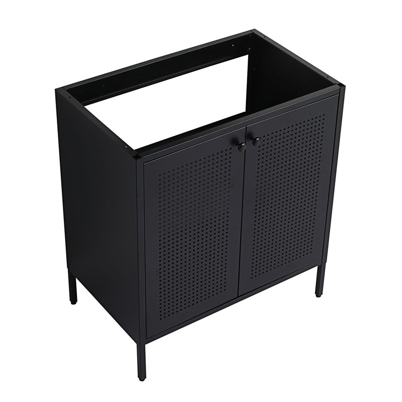 Meuble-lavabo autoportant (à l'exception du lavabo supérieur), Noir, noir, noir, noir