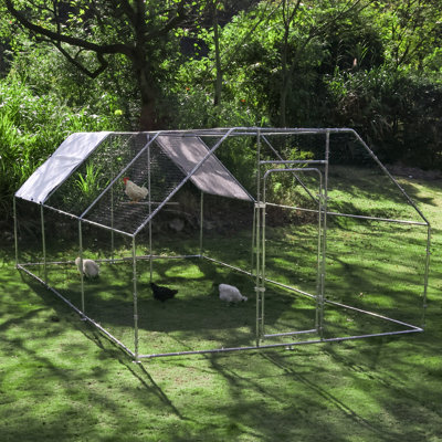 Lavonne Walk In Chicken Run Coop with Waterproof & Anti-UV Cover